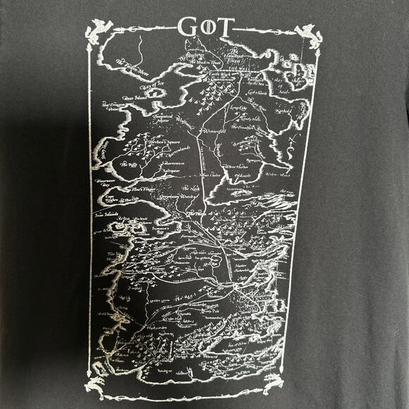 Game Of Thrones Black T-Shirt By American Apparel Sz S Made In USA - Picture 2 of 8
